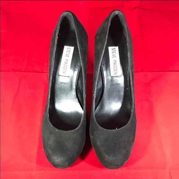 Steve Madden | Suede Black Kitten Heels - Picture 2 of 4